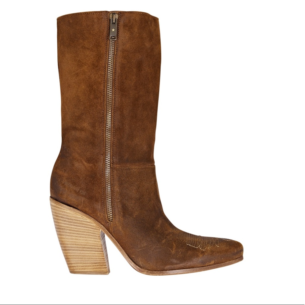 Golden Goose Candy Suede Cowboy Boots, Size 38